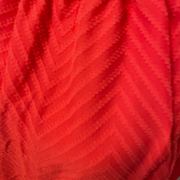 A New Day Red Orange Herringbone Tie Back Dress - Size L - Picture 2 of 7